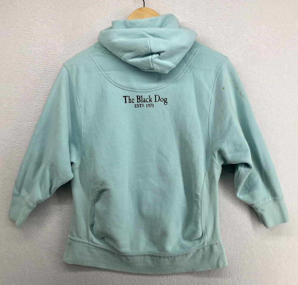 THE BLACK DOG Hoodie Youth L Cape Cod Marthas Vineyard Tavern Pullover Blue